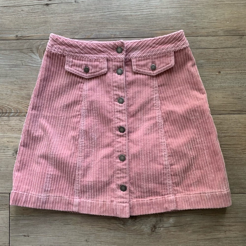 Corduroy pink skirt